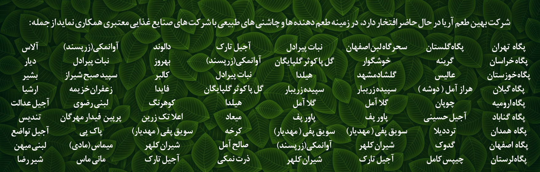 رزمه کاری بهین طعم آریا